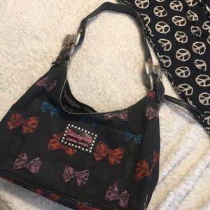 Betseyville hobo black denim with bows